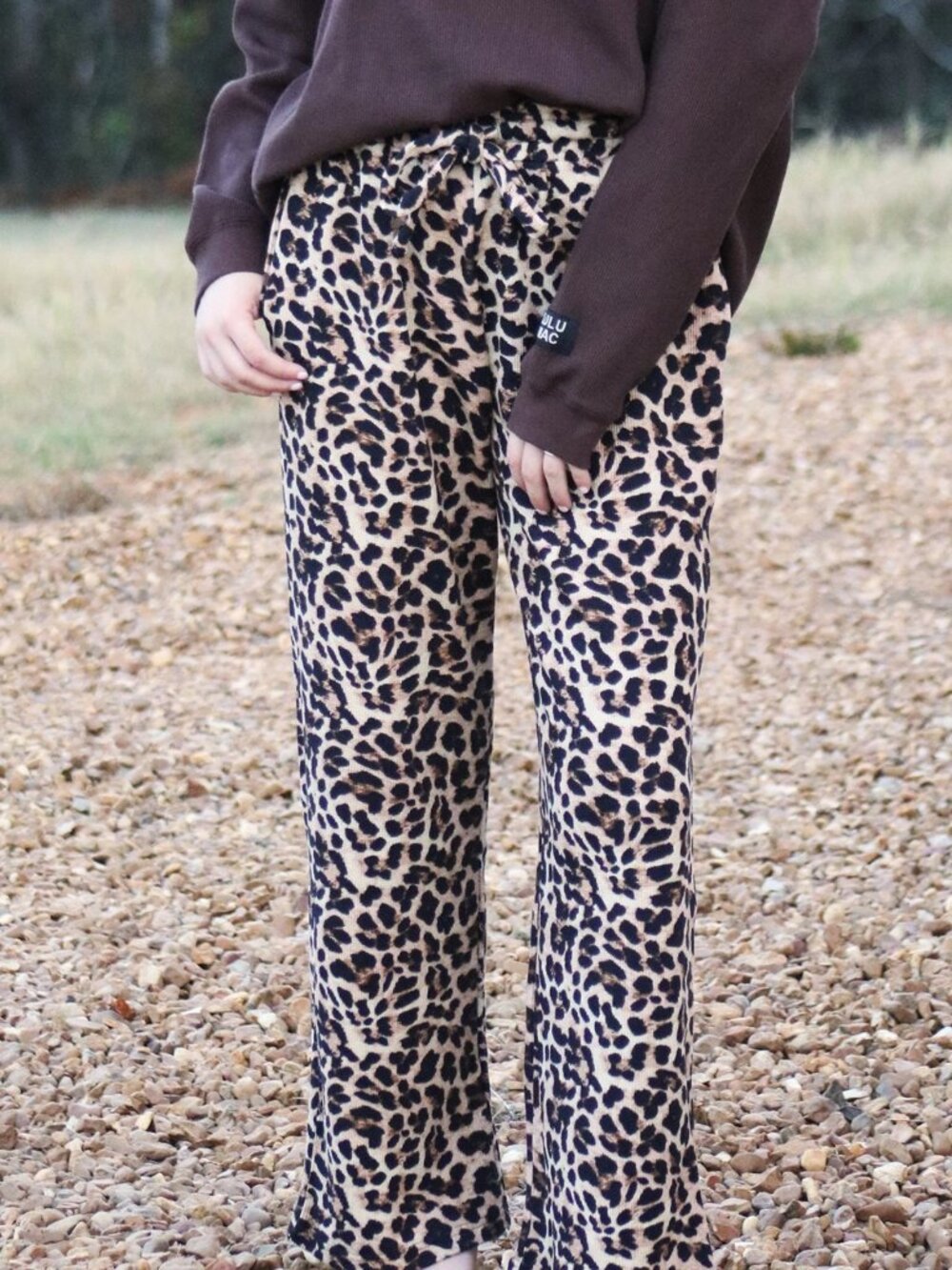 Lulu Mac Leopard Print pant Large